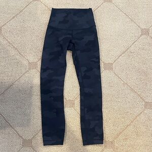 Lululemon Athletica Black Camouflage Leggings